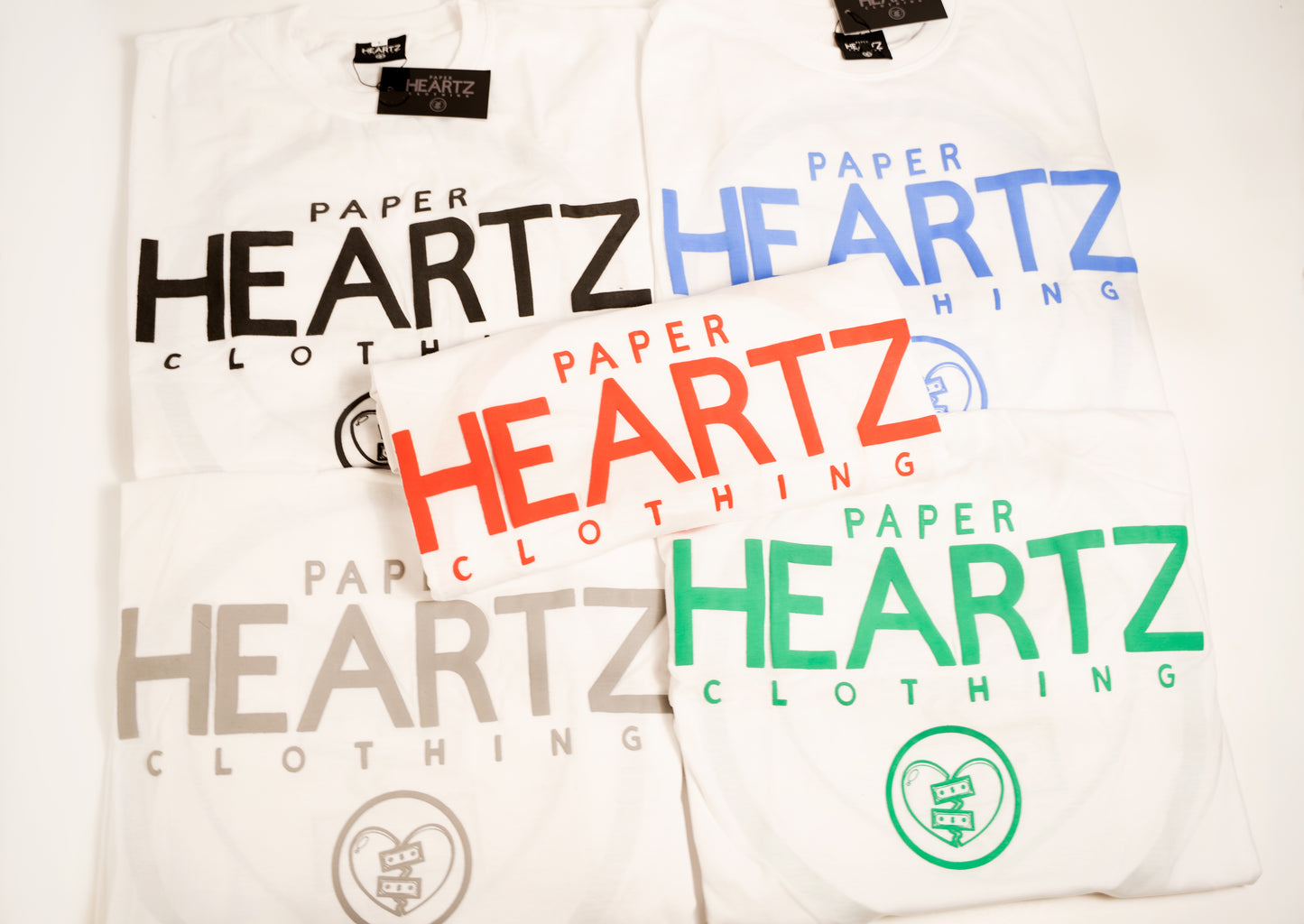 Paper Heartz Tee- Red