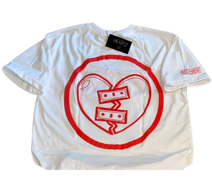 Paper Heartz Tee- Red