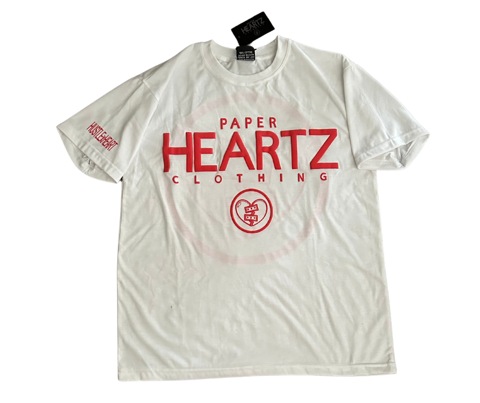 Paper Heartz Tee- Red